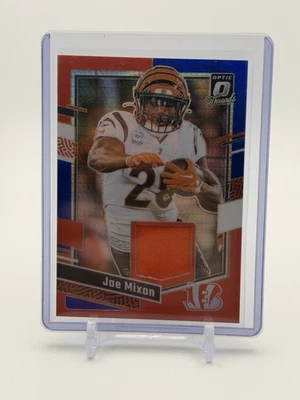 2023 Panini Donruss Optic Donruss Threads Joe Mixon DT-JM Blue Hyper Prizm (MEM) - Image 1 of 2