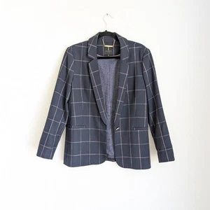 Ted Baker Luunna Navy Karierter Einreiher Blazer Jacke, Gr. 3/M/US 8 - Bild 1 von 8