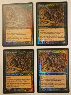 Magic The Gathering Urza's Saga Skittering Skirge x4 LP Arena League Promo FOIL - Image 1 of 4