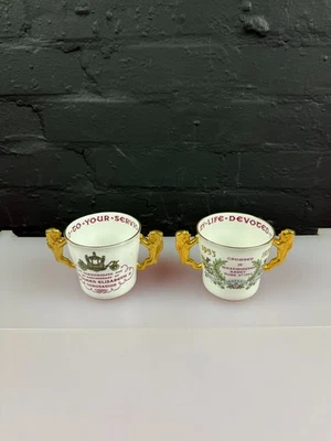 2 Paragon Commemorative Of The Coronation of Queen Elizabeth II Loving Cups 1978 - Image 1 of 4