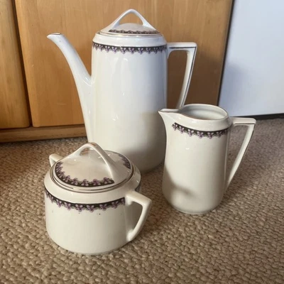 Tee/ Kaffee Service Set Kanne, Zuckerdose, Milchkanne - Bild 1 von 4