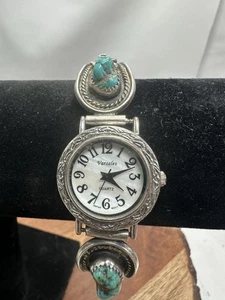 Indianer Sterling Silber Türkis Nugget Uhr Southwestern - Bild 1 von 11