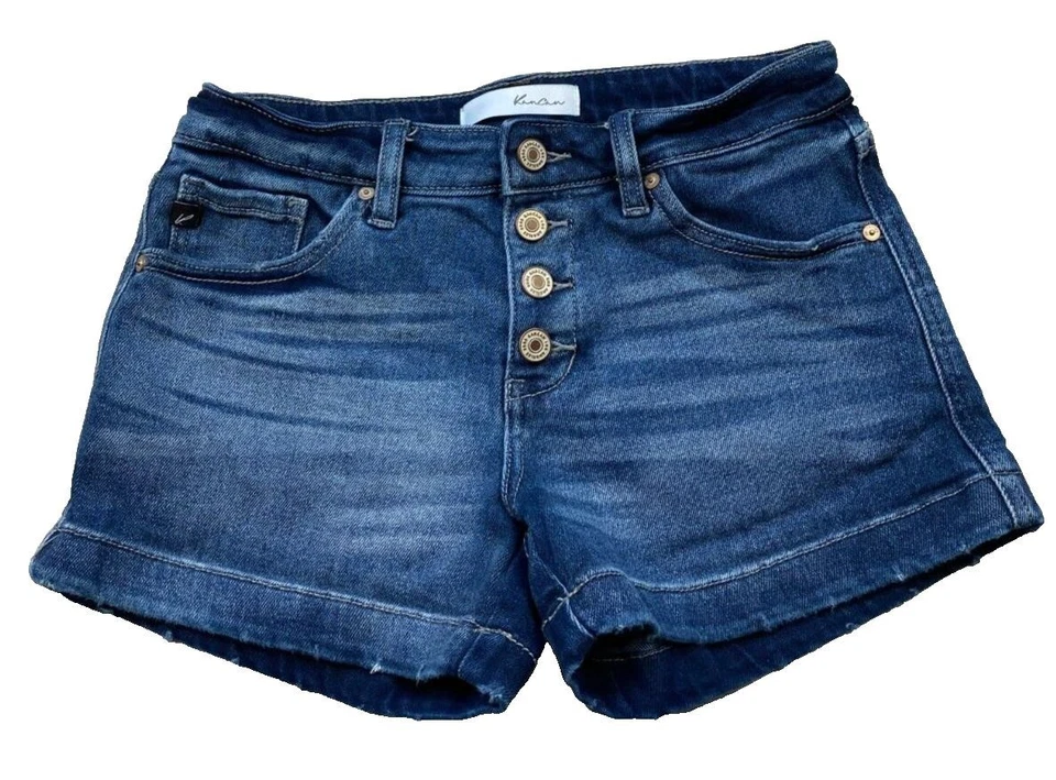 Pantalones cortos de mezclilla KanCan Estilo Los Angeles para mujer talla mediana 26 en cintura Foto 1 de 4