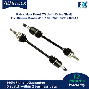 Pair x New Front CV Joint Drive Shaft For Nissan Dualis J10 2.0L FWD CVT 2009-16 - Picture 1 of 2