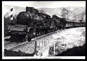 1977  --  TRAIN EXPRESS NIMES PARIS ENTRE VILLEFORT ET PREVENCHERES   3N516 - Imagen 1 de 1