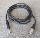 Neutrik XLR 3-Pin Male To 6.35mm Stereo Jack Male Microphone Cable Black 3.5M