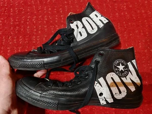 Rare 2016 SEX PISTOLS x JAMIE REID CONVERSE HI-TOP TRAINERS Sz.10/44 sid vicious - Picture 1 of 9