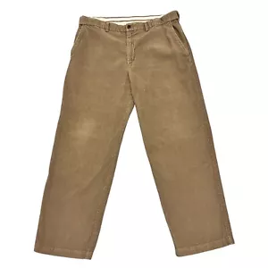 Vintage Haggar Corduroy Trousers Relaxed Fit Beige Mens 36W 29L 100% Cotton - Picture 1 of 15