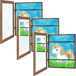 3er-Pack Kinder Kunstrahmen, Schnellwechsel Frontöffnung Rahmen 10"x12,5", Holz NEU - Bild 1 von 6