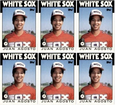 (6) 1986 Topps #657 Juan Agosto Chicago White Sox Card Lot - Image 1 of 2