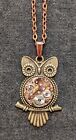 Steampunk Owl Gears Pendant Necklace