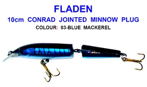 CONRAD 10cm JOINTED MINNOW PLUG 03 SEA FISHING LURE SURFACE PIKE SALMON BASS - Picture 1 of 1