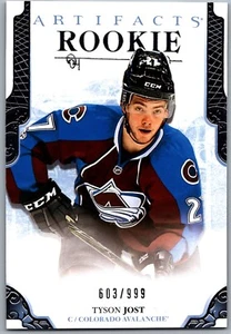 17-18 UPPER DECK ARTIFACTS ROOKIE - TYSON JOST RC /999 #164 COLORADO AVALANCHE - Picture 1 of 2