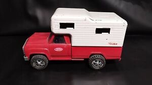 Vintage Tonka Pressed Steel Red and White Camper Pick Up Truck 