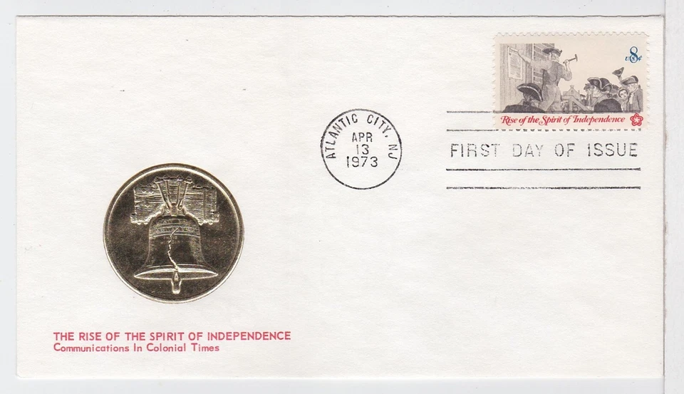 TurtlesTradingPost- Colonial Broadside Poster-1973 FDC #1477- Medallion Cachet - Image 1 of 1