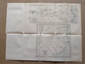 1882 general and route Map of the Makua country Mozambique antique vintage - Picture 1 of 5