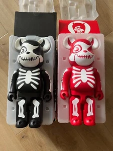 Bearbrick Be@rbrick 400% Medicom Toy Balzac Black Red - Picture 1 of 7