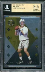 Peyton Manning Rookie Card 1998 Pinnacle Mint Mint Gems #4 BGS 9.5 - Picture 1 of 2