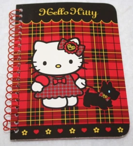 Mini cuaderno a cuadros Sanrio HELLO KITTY & SCOTTIE perro 35 hojas sin usar nuevo raro - Imagen 1 de 8
