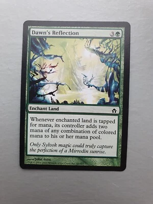 Dawn's Reflection , MTG Fifth Dawn (2004). Common Green Enchantment NM - Image 1 of 2