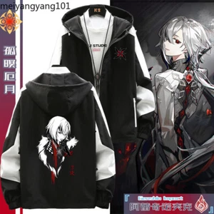 Genshin Impact Arlecchino Jacket Unisex Coat Zipper Hooded Sweatshirt Costume - Picture 1 of 4