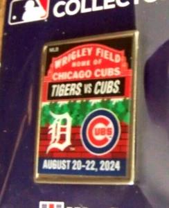2024 Detroit Tigers Chicago Cubs pin Wrigley Field NY MLB c45969 - Picture 1 of 7