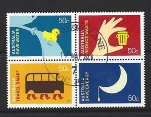 AUSTRALIEN 2008 GRÜNE AUSGABE 4ER BLOCK FEIN GEBRAUCHT   - Bild 1 von 1