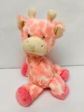Ebba Giraffe Rattle Plush Pink Toy Stuffed Animal 11” Baby Stuffed Animal Aurora