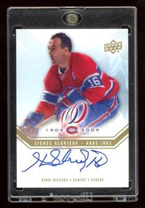 2008-09 UD Montreal Canadiens Centennial Habs INKS #HR  Henri Richard     *13667