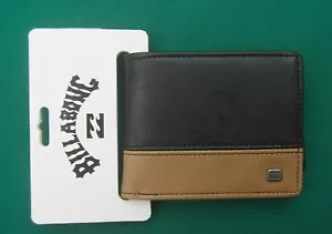 Neu Billabong Dimension Bi-Fold Herren 00153 schwarz Leder Herren Geldbörse RBCK-208 - Bild 1 von 5