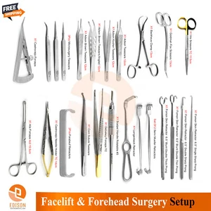 Kit de cirugía plástica de estiramiento facial juego de instrumentos quirúrgicos de microcirugía frente - Imagen 1 de 22