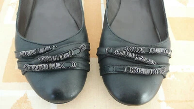 ballerines femme cuir noir P.38 BOCAGE très bon état - Photo 1/4