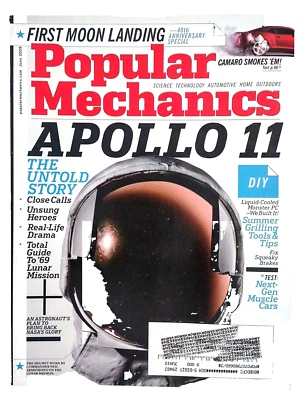 2009 Popular Mechanics Magazine June APOLLO 11 The Untold Story, Moon Landing 40 - Image 1 of 2