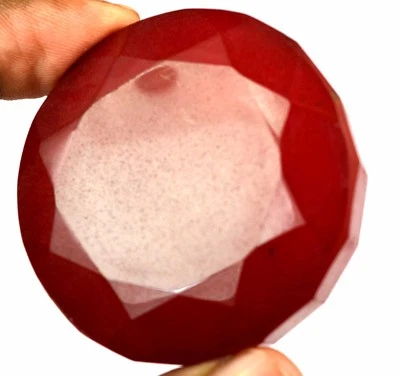 Neu Inventar 463.20 Karat Afrikanischer Rot Rubin Edelstein Natur Rund Schliff - Bild 1 von 4