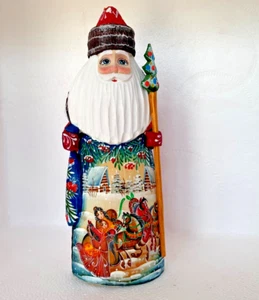 Holz Weihnachtsmann "Weihnachtsdorf" 7,5" vom Künstler signiert - Bild 1 von 4