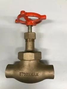  Stockham 1-1/2"  Bronze Glove Valve, 150 S , 300 OWP Socket Weld made in USA - Picture 1 of 3