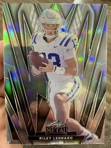 2024 Leaf Metal Riley Leonard Silver Prismatic Rookie Base #88 Prospect QB - Bild 1 von 2