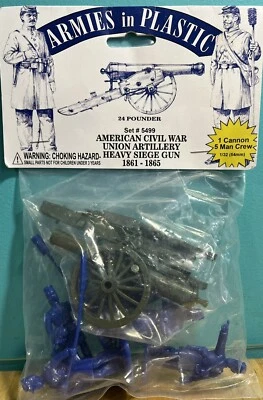 Armies in Plastic Civil War Union Heavy Artillery Siege Gun 24lb 1/32 54mm, A-8 - Image 1 of 4