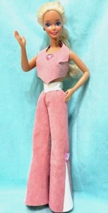 HELLROSA & WEISSES LEDER OUTFIT MIT GÜRTEL - BARBIE ECHTLEDER KLEIDUNG - Bild 1 von 4