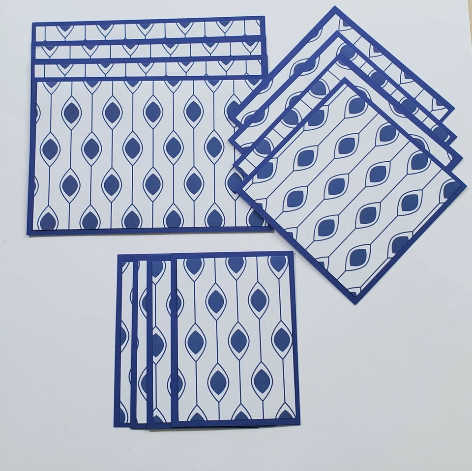 Premade Scrapbook Mat Set [12 pc] Abstract #19 Foto 1 de 1