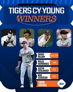 8x10 Photo TARIK SKUBAL Detroit Tigers 2024  All Star Cy Young Pitcher MLB - Picture 1 of 1