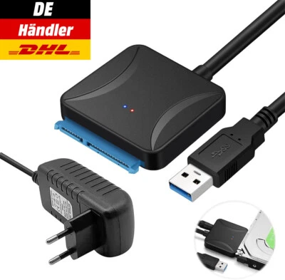 USB 3.0 auf zu SATA Adapter Kabel für 2.5 3.5" Zoll HDD SSD Festplatte Konverter - Bild 1 von 4