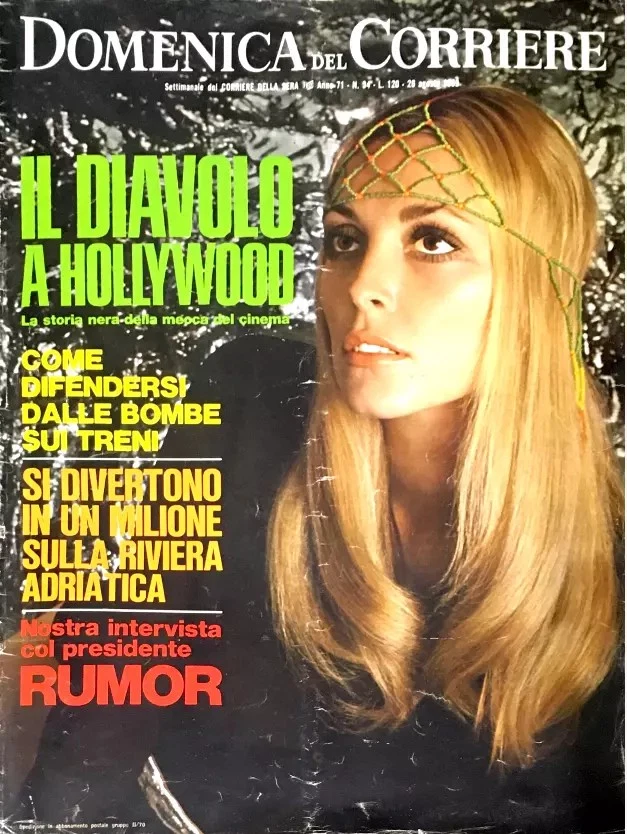 SHARON TATE Magazine Domenica del Corriere August 1969 Italian - Image 1 of 1