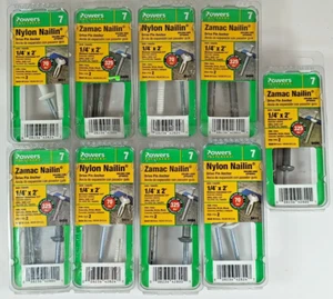 Sujetadores eléctricos anclajes de pasador de clavado de nailon. 1/4" X 2". Lote de 9 cajas. - Imagen 1 de 2