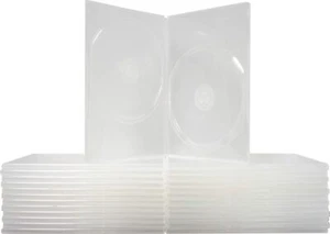 (25) Thin Clear DOUBLE DVD Cases Boxes 7mm 2DVD Slim 2 Disc Holder NEW #DV2R07CL - Picture 1 of 2