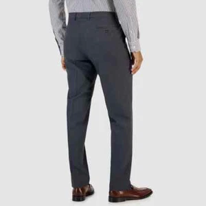 Van Heusen Mens Gray Stretch Dress Pants 32Wx32L Charcoal Classic Fit D110620 - Picture 1 of 5