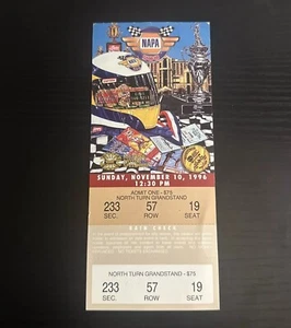 NASCAR Napa 500 Atlanta Motor Super Speedway  Race Ticket 11/10/1996 Winston Cup - Picture 1 of 14