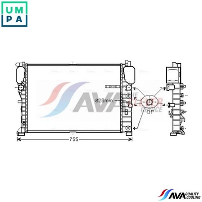RADIATOR ENGINE COOLING MSA2459 FOR MERCEDES-BENZ OM 648.961 3.2L 6cyl E-CLASS - Image 1 of 4
