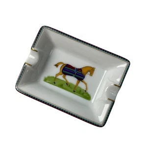Hermes Mini Posacenere Mini Vassoio Modello Cavallo Porcellana Con Scatola Usato - Foto 1 di 8