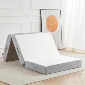 Folding Mattress, 6 Inch Memory Foam Tri-fold Mattress with Breathable & Wash... - Picture 1 of 7